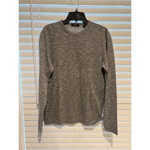 Theory Men's Long Sleeve Crewneck Knit Sweater Grey Size Small Gaskell